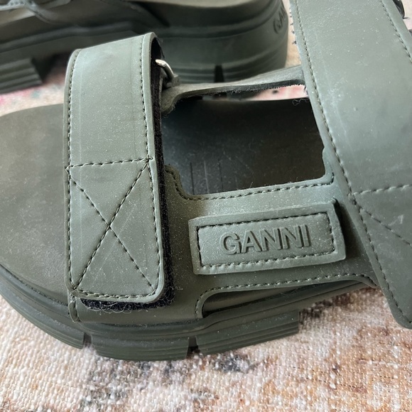 GANNI Rubber Slingback Sandals - Picture 5 of 6